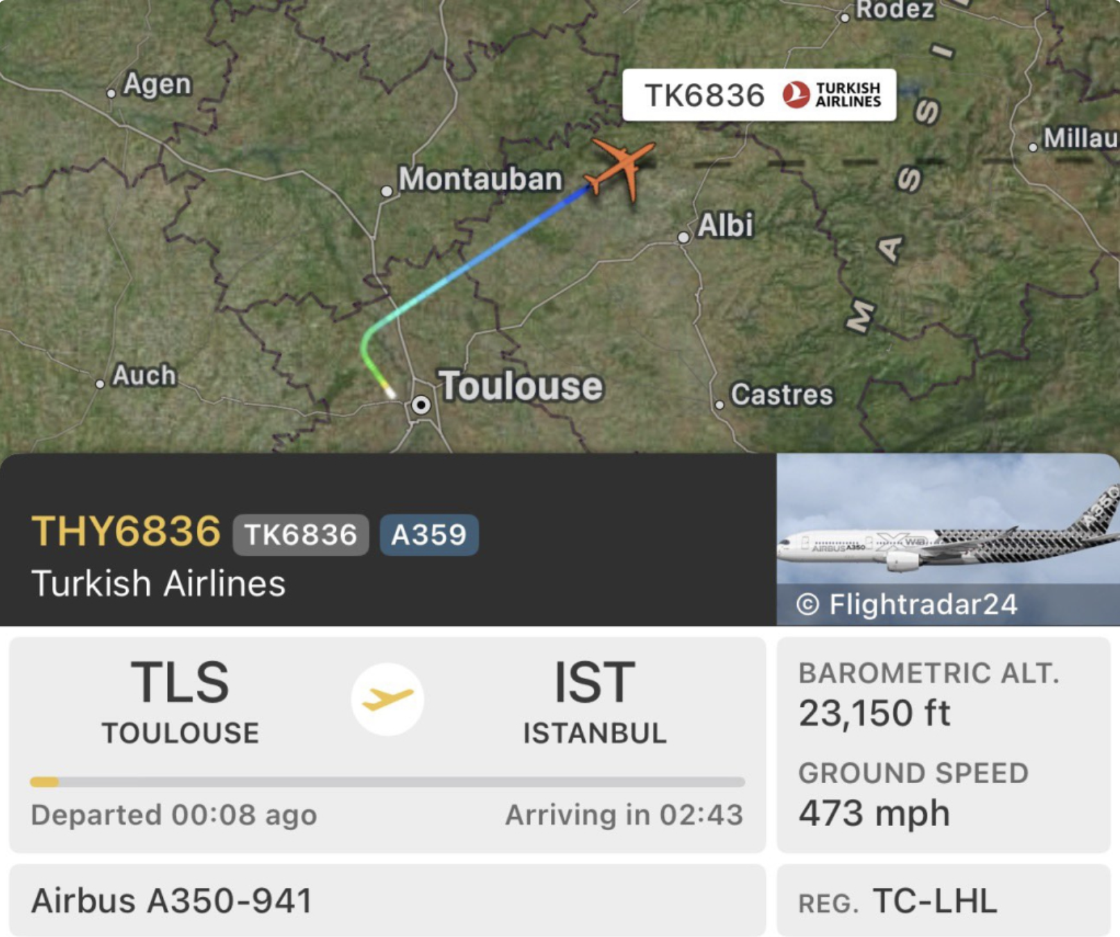 THY Filosuna Taze Kan: Yeni Airbus A350-900 (TC-LHL) İstanbul Yolunda
