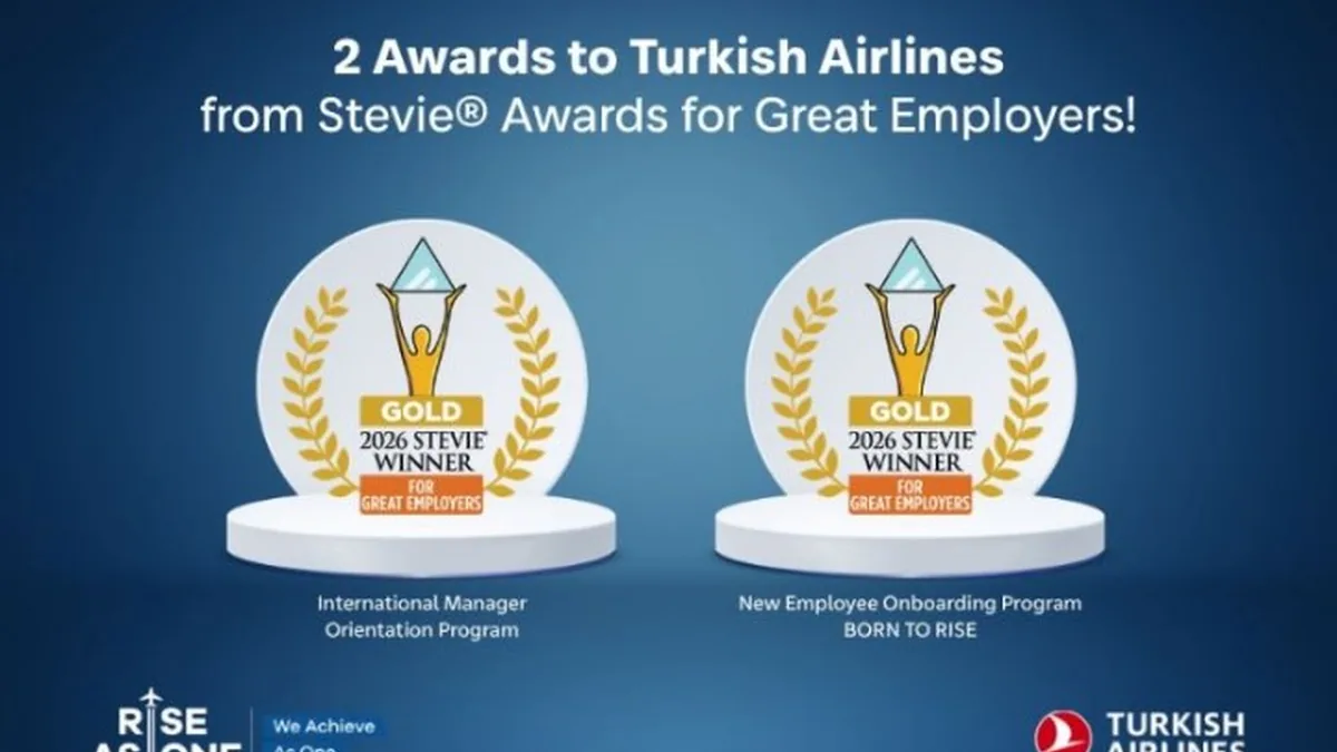 THY, İnsan Kaynakları ve Liderlikte İki Altın Stevie Ödülü Kazandı