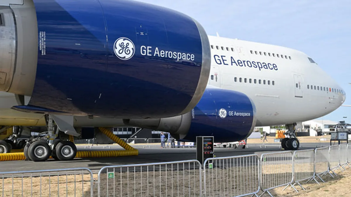 Eski JAL 747-400, GE Aerospace Test Uçağı Olarak Farnborough'da