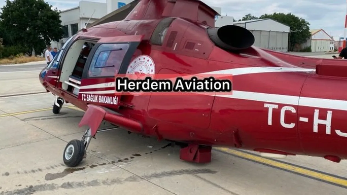 Ankara Esenboğa'da Bakım Sonrası Helikopter Kırıma Uğradı