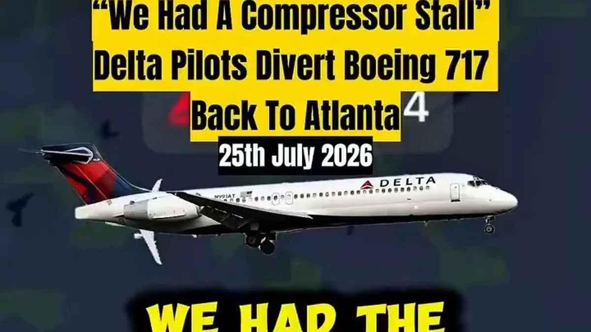 Delta Boeing 717 Uçağı Kompresör Duraksaması Nedeniyle Geri Döndü