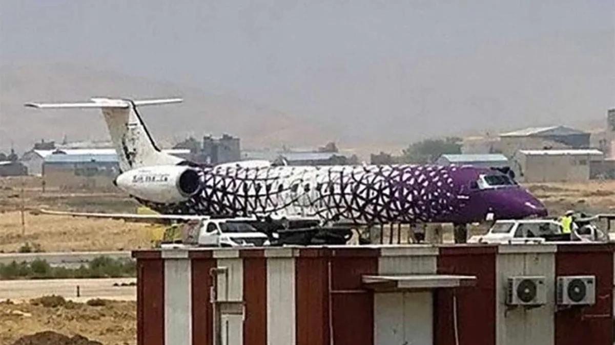 Raimon Airways Embraer ERJ-145 Şiraz'da Pistten Kısa Süreli Saptı