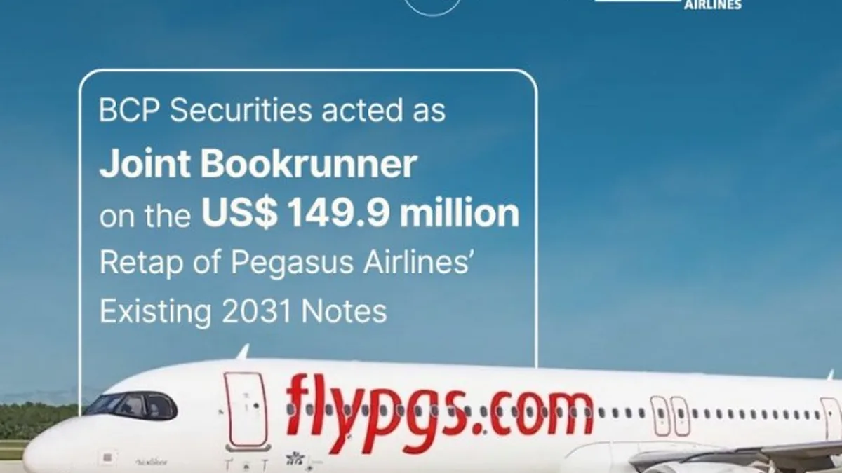 Pegasus, 2031 Vadeli Tahvillerine Yaklaşık 150 Milyon Dolarlık Ek İhraç Yaptı