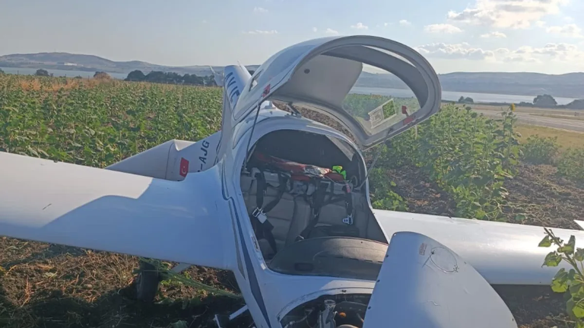 Hezarfen Havalimanı'nda Eğitim Uçağı Sert İniş Yaptı: Pilot Yaralı