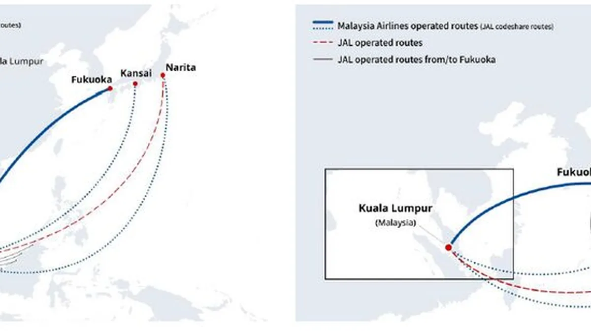 JAL ve Malaysia Airlines'tan Fukuoka Odaklı Codeshare Hamlesi