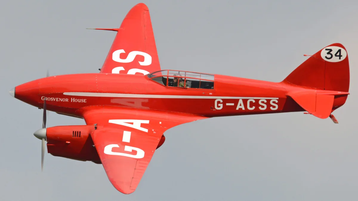 Tarihi Yarış Şampiyonu DH.88 Comet İnişte Büyük Hasar Gördü