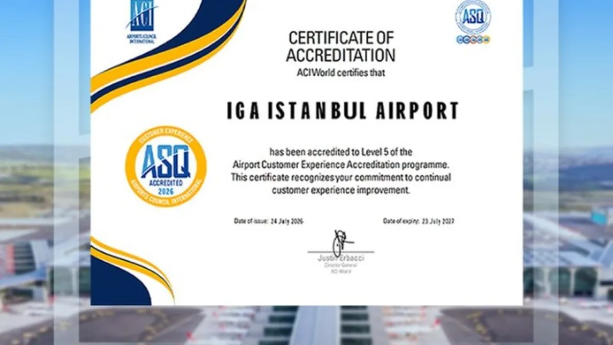İstanbul Havalimanı ACI World'den En Üst Düzey Müşteri Deneyimi Akreditasyonunu Yeniledi