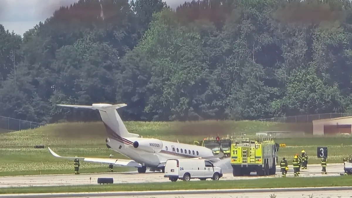 NetJets Citation Longitude Burun İniş Takımı Arızasıyla Acil İniş Yaptı
