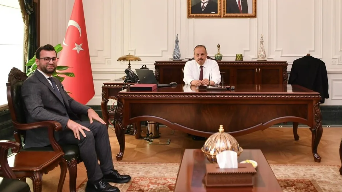 Vali Canbolat, THY Ankara Satış Müdürü Torlak'ı Kabul Etti