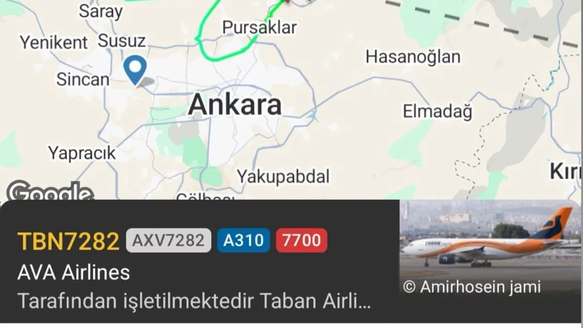 Taban Airlines A310 Kabin Basıncı Arızası Nedeniyle Ankara'ya Acil İniş Yaptı