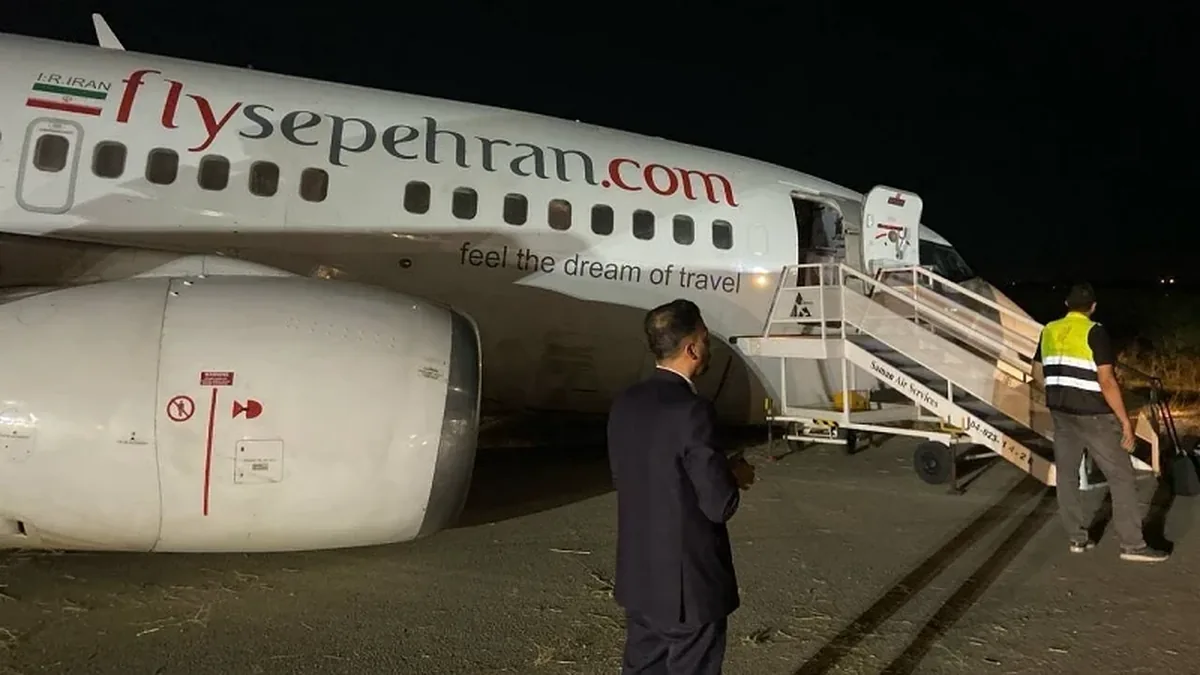 Sepehran Havayolları Uçağı Meşhed'de Pistten Çıktı