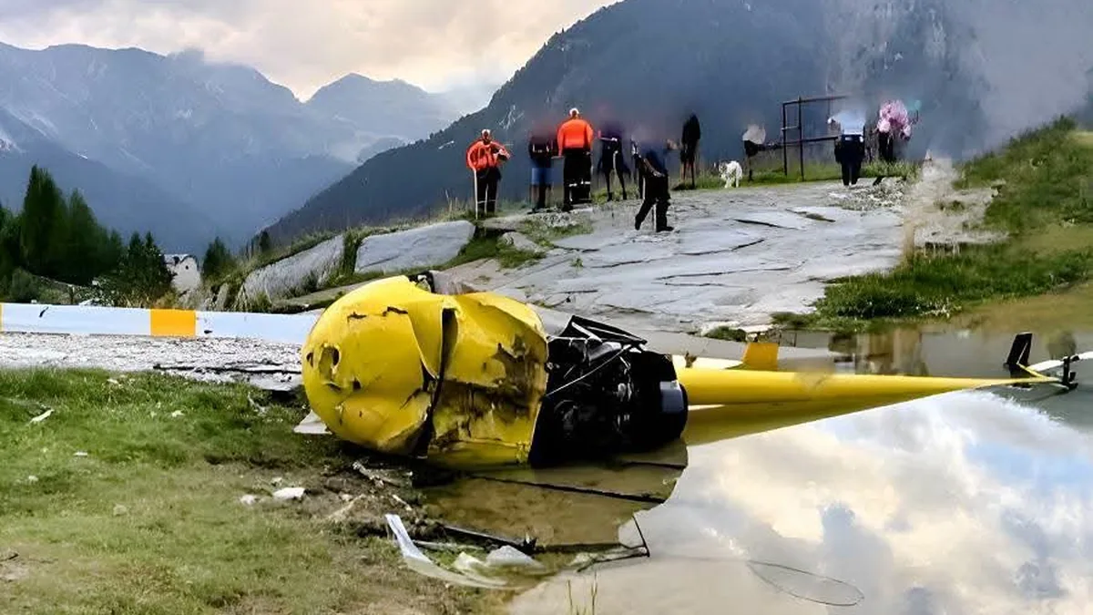 İtalya'da Robinson R22 Helikopteri İnişte Düştü: İki Yaralı