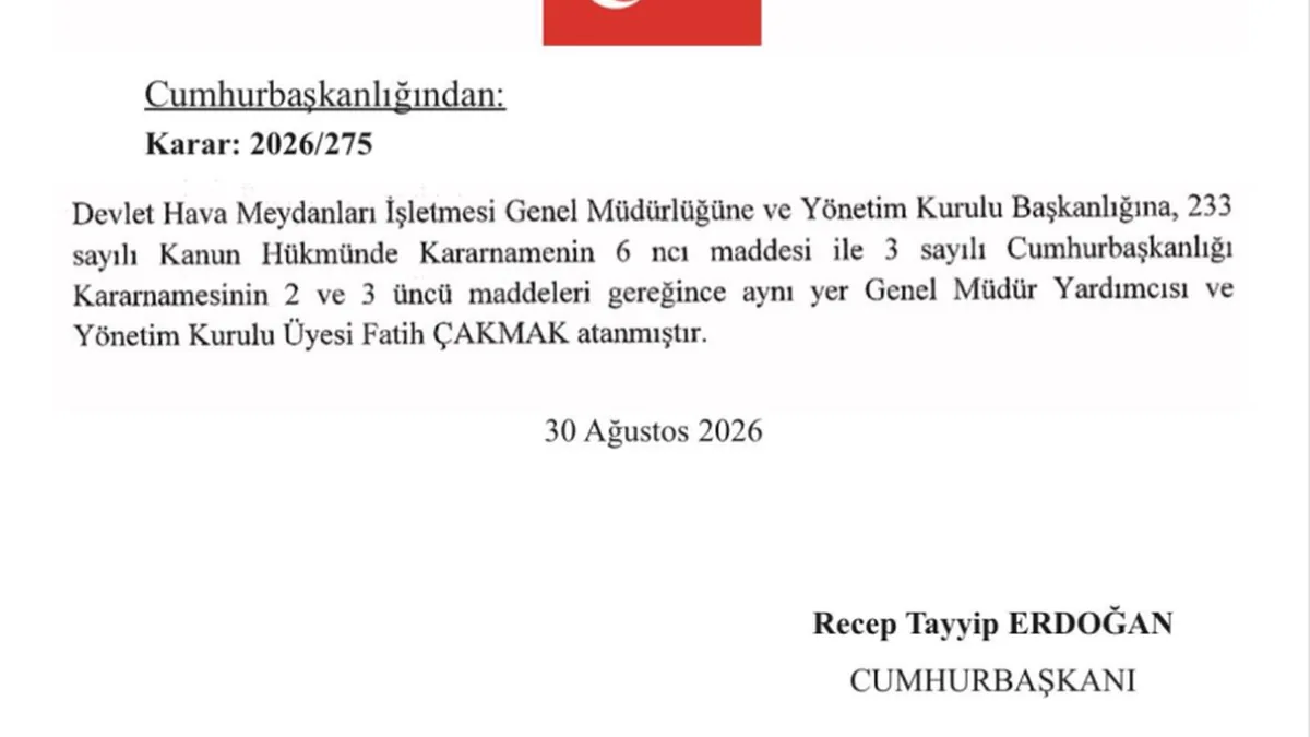 DHMİ Genel Müdürü Fatih Çakmak'tan Yeni Görevi Sonrası İlk Açıklama
