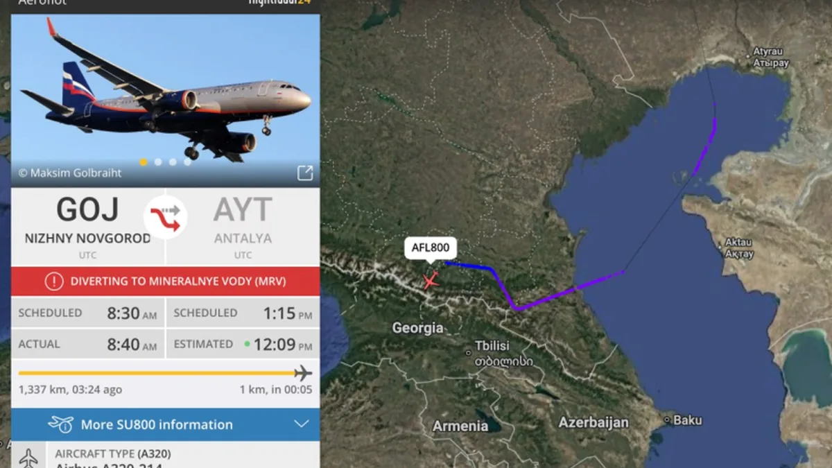 Aeroflot Uçağı Tuvalet Arızası Nedeniyle Mineralnye Vody'ye İndi