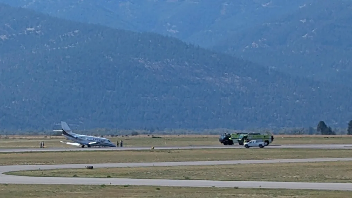 Citation İş Jeti Missoula'da Burun İniş Takımı Arızasıyla Acil İniş Yaptı
