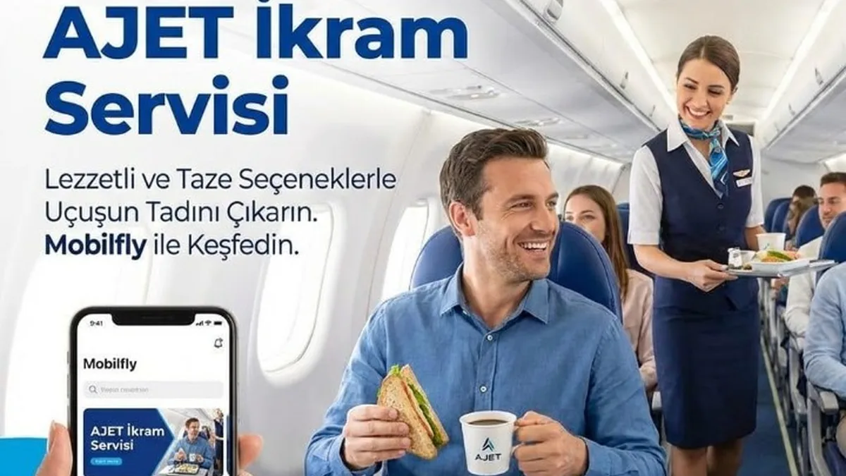 AJet'ten Uçuş Öncesi Yemek Siparişlerine %20 İndirim Fırsatı