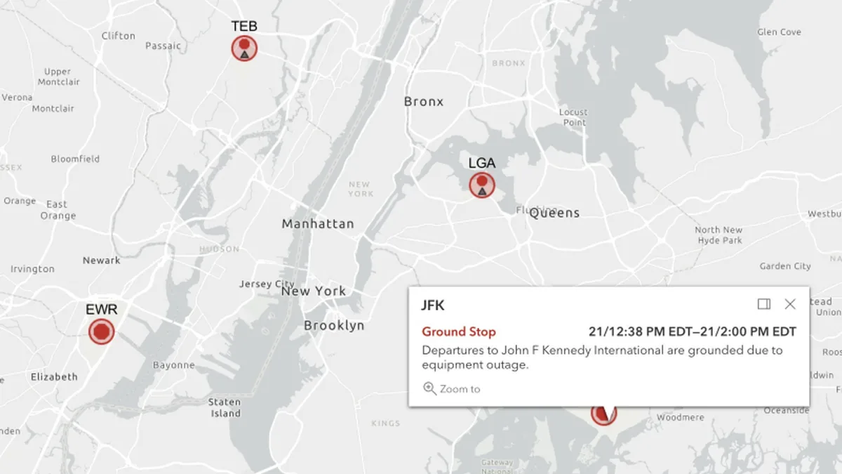Kuzeydoğu ABD'de Hava Trafik Kontrol Arızası Uçuşları Aksattı