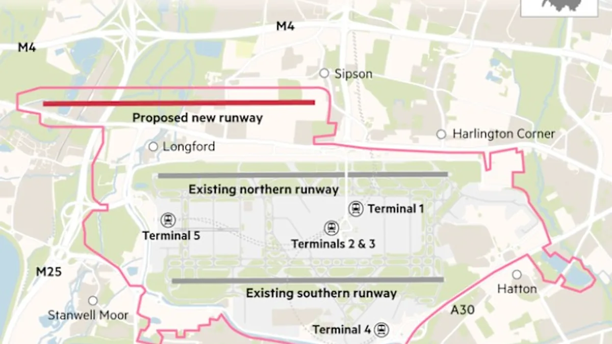 Heathrow Üçüncü Pist Projesi 2039'a Erteleniyor