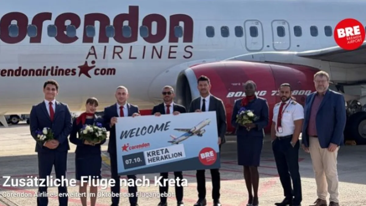 Corendon Airlines, Bremen-Kandiye Hattında Ek Seferlerle Yunanistan Bağlantısını Güçlendiriyor
