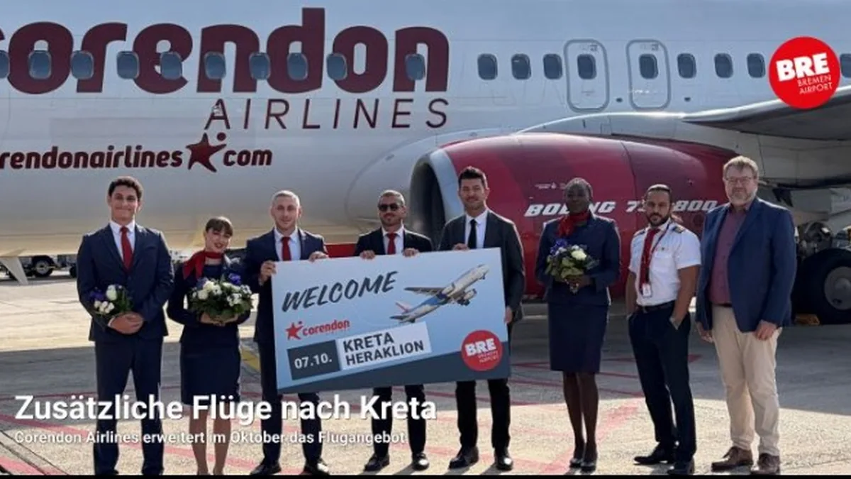 Corendon Airlines'tan Bremen-Girit Hattına Ek Seferler
