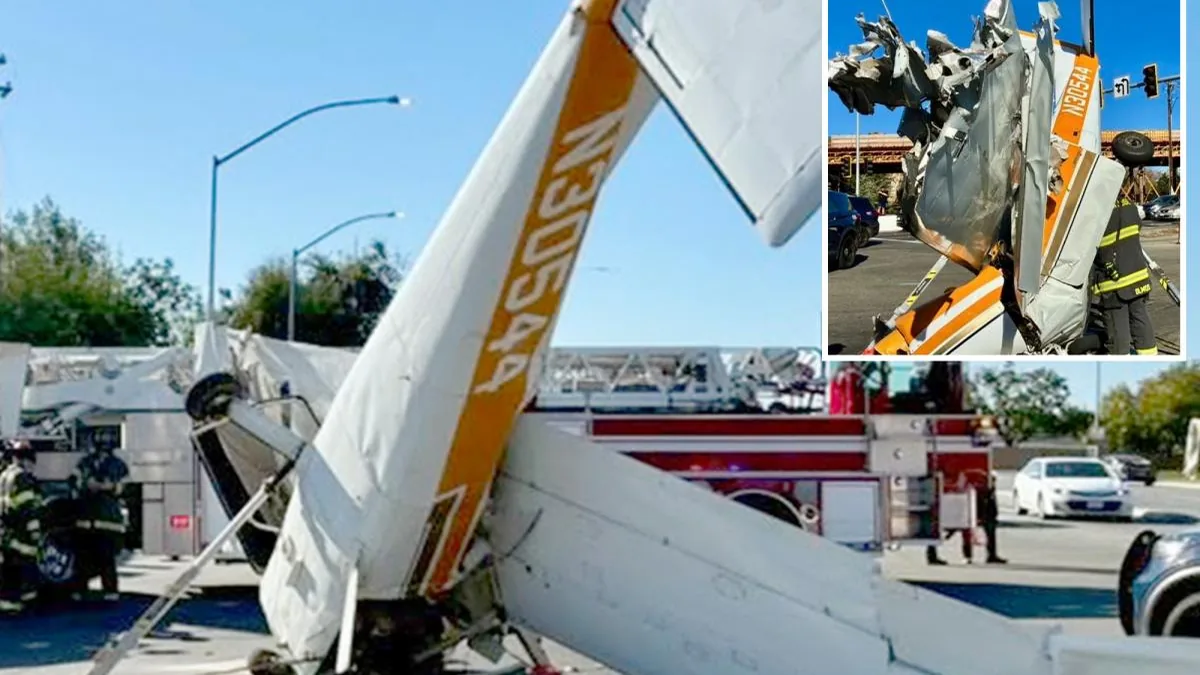 California'da Küçük Uçak Yoğun Karayoluna Düştü: Üç Yaralı