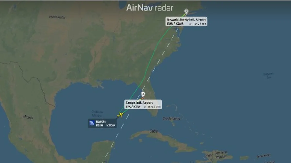 United Uçağı Tıbbi Acil Durum Nedeniyle Tampa'ya Yönlendirildi